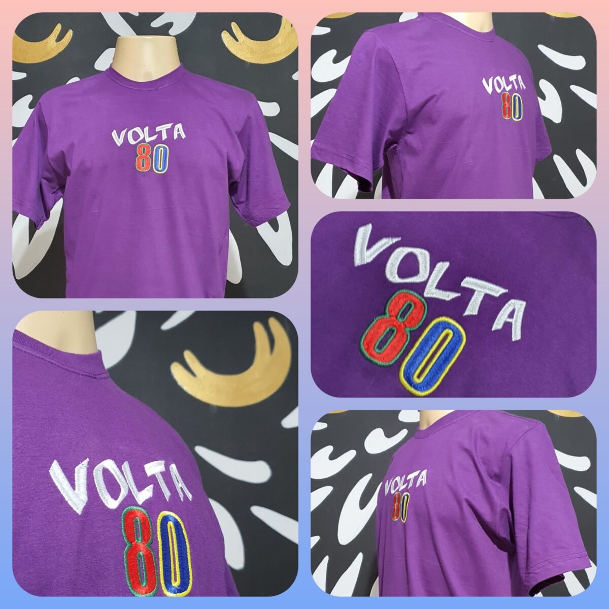 Camiseta Bordada Oficial da Festa Volta 80 by Bordado & Cia - @bordado.cia @volta80