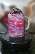 Caneca Dia dos Namorados - Love Rosa - by Bordado & Cia - @bordado.cia