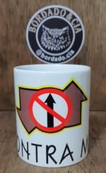 Caneca Oficial Contra Mão by Bordado & Cia - @bordado.cia; @dj.vadao; @danceteriacontramao; #danceteriacontramao